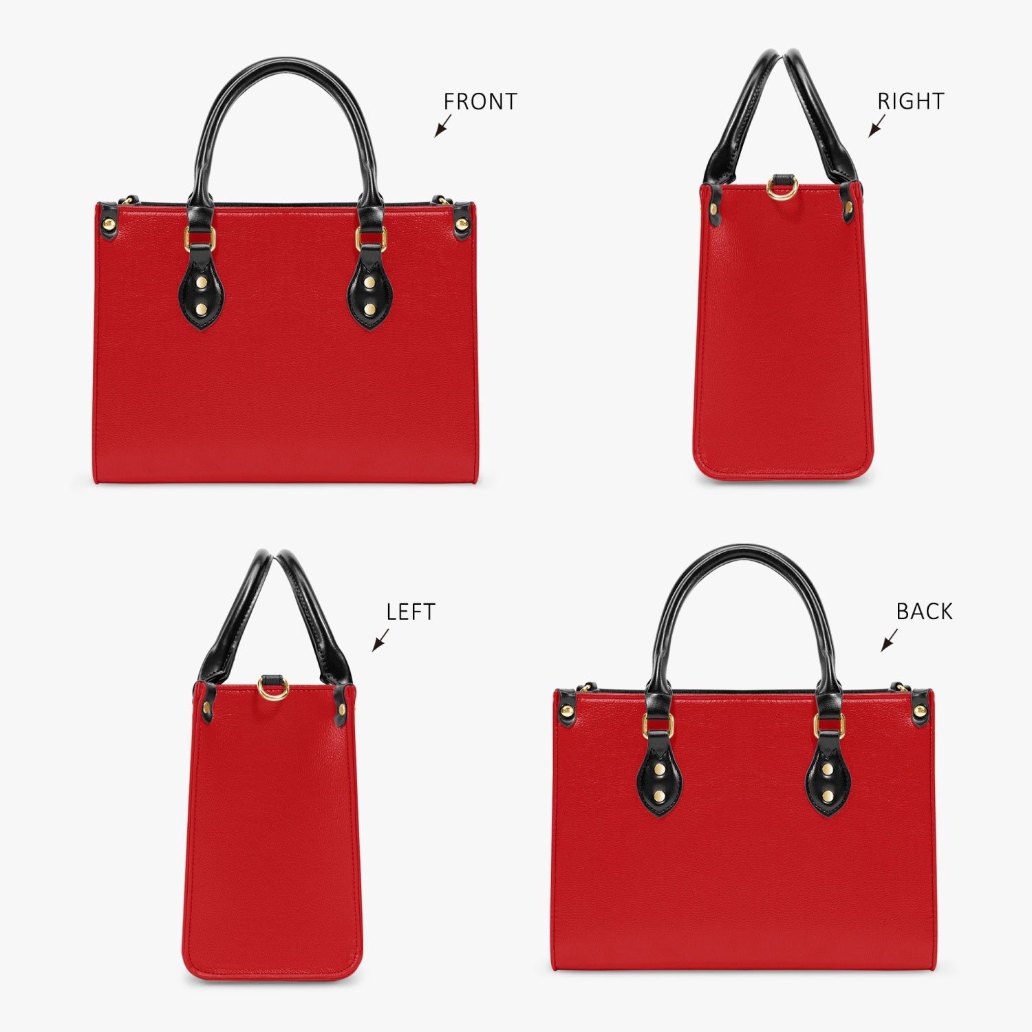 Elegant Classic Tote for Women  Red