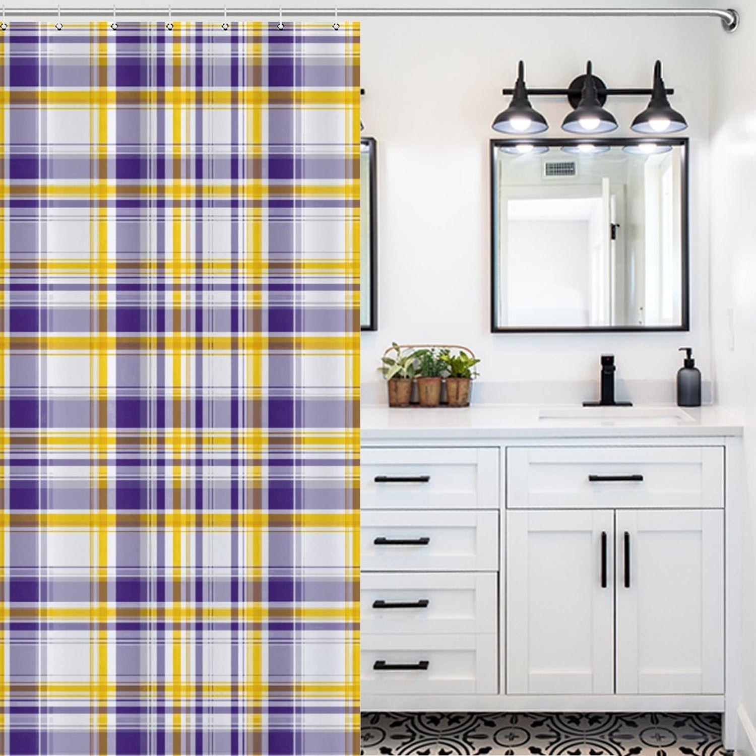 Flower Shower Curtain-66x72Inch (168x183cm)