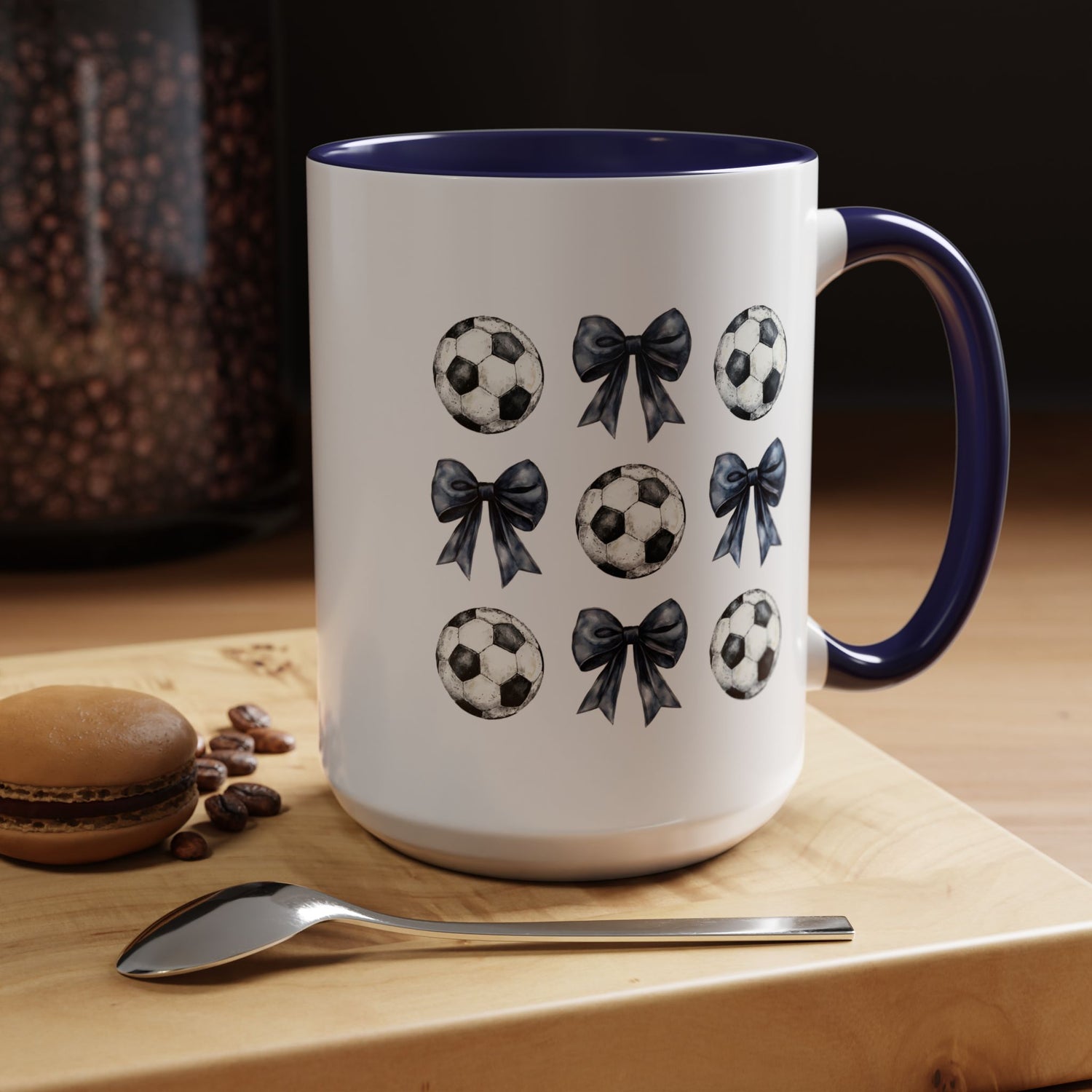 Accent Coffee Mug (11, 15oz)- Coquette Soccer