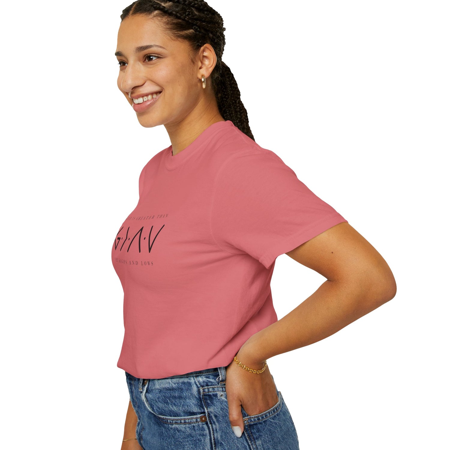 Christian Unisex Tee - God is Greater than the Highs and Lows