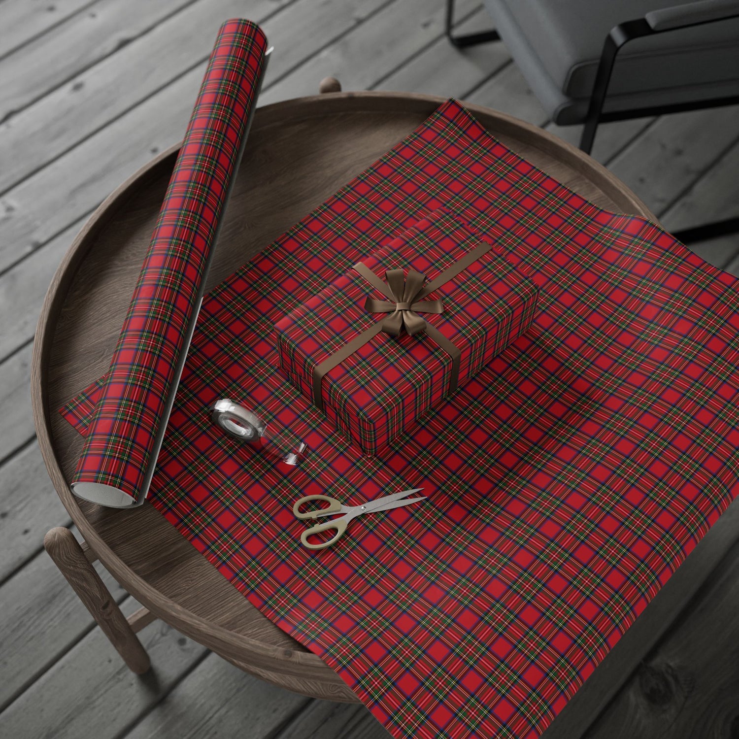 Premium Wrapping Paper - Vintage Plaid