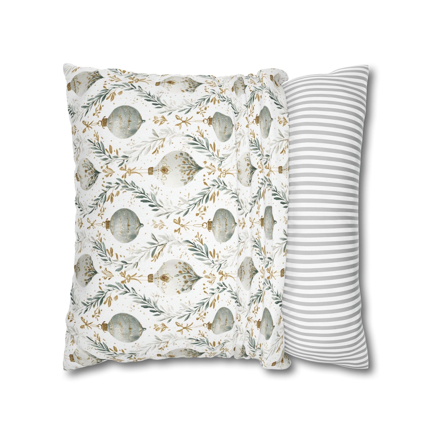 Elegant Holiday Ornament Throw Pillow Covers