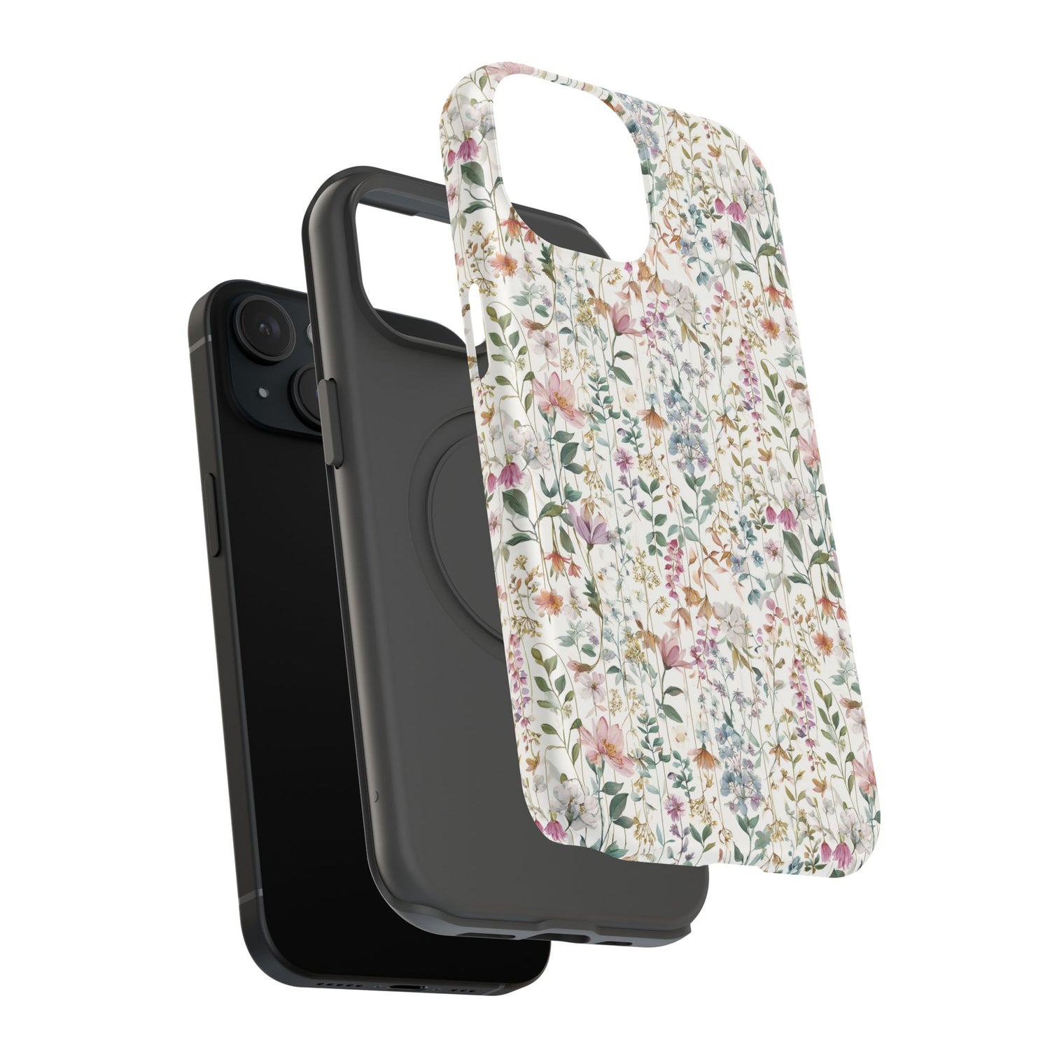 Floral Impact-Resistant Phone Case, iPhone, Samsung