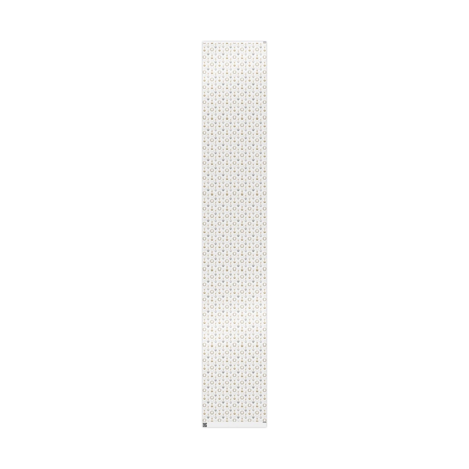 Premium Holiday Wrapping Paper, Silver and Gold Ornaments
