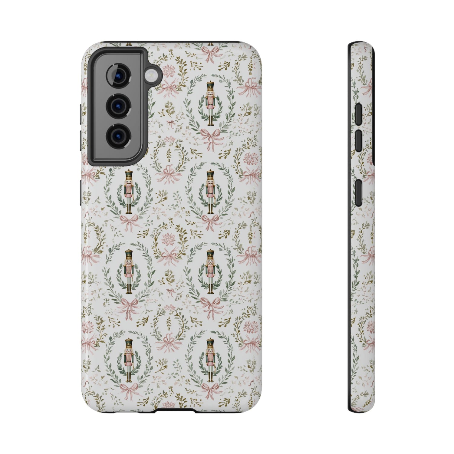 Phone case with decorative pattern on a white background