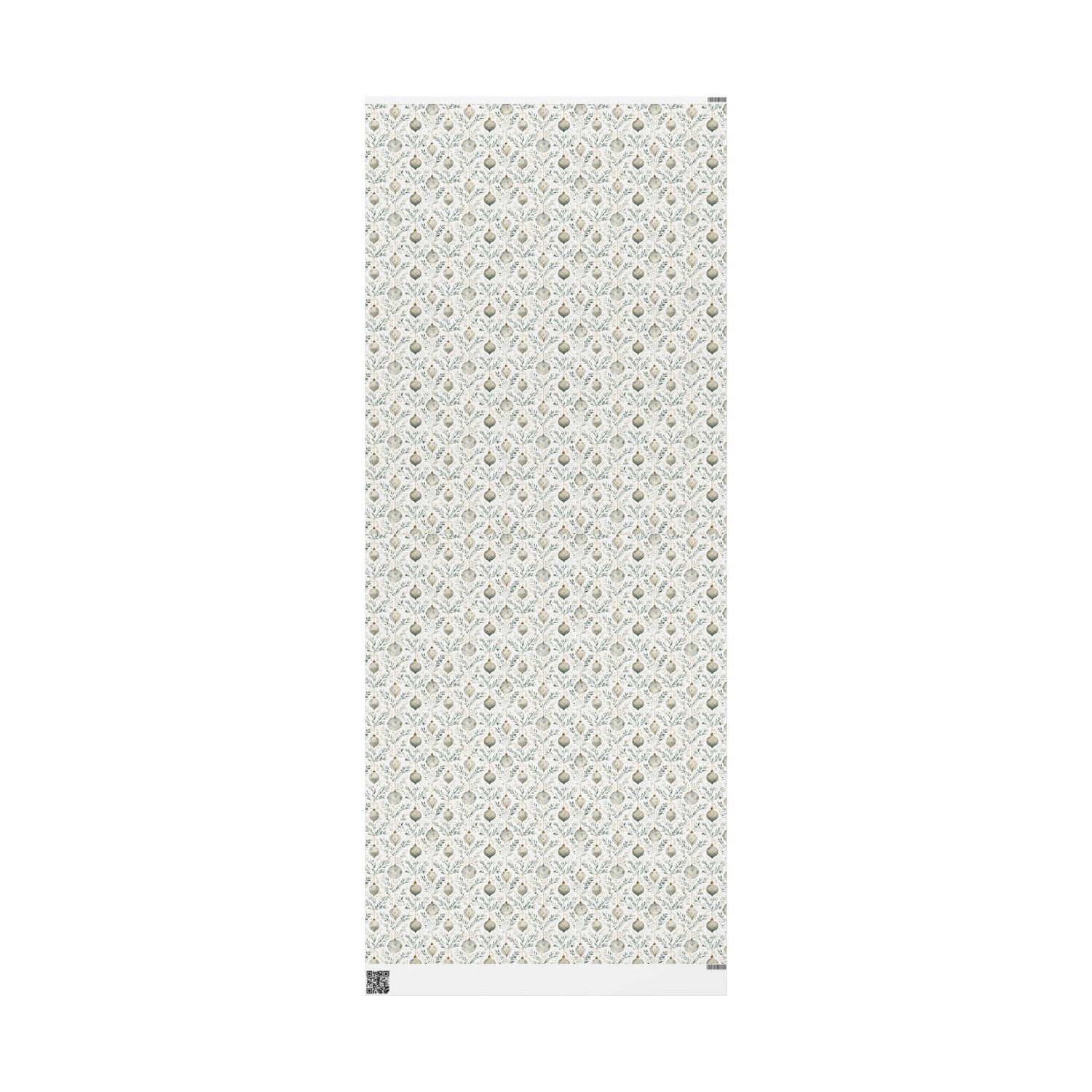Premium Wrapping Paper – Green Gold Ornaments