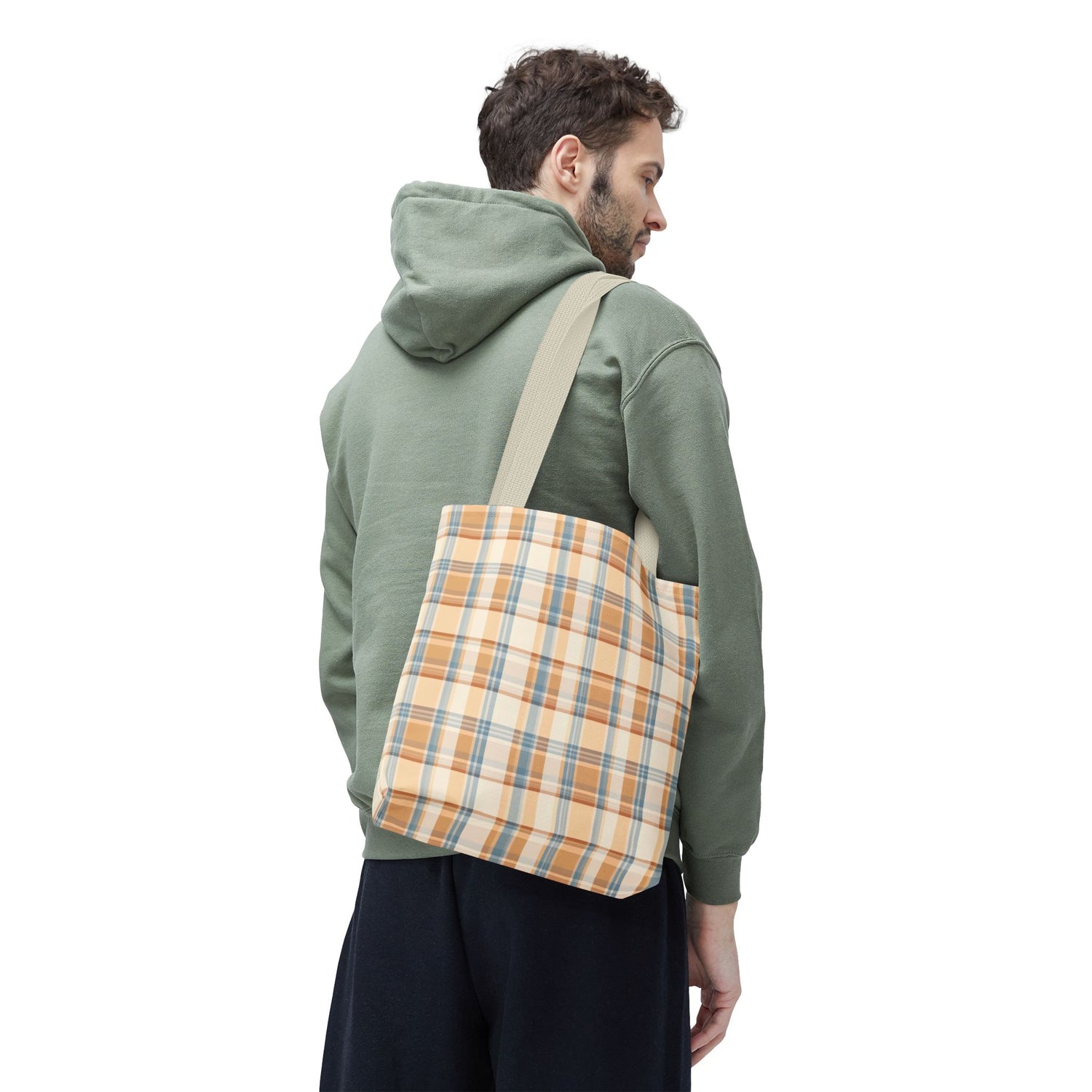 Plaid Tote Bag - Stylish Reusable Bag for Shopping, Beach, Gym, or Everyday Use - Perfect Gift for All Occasions