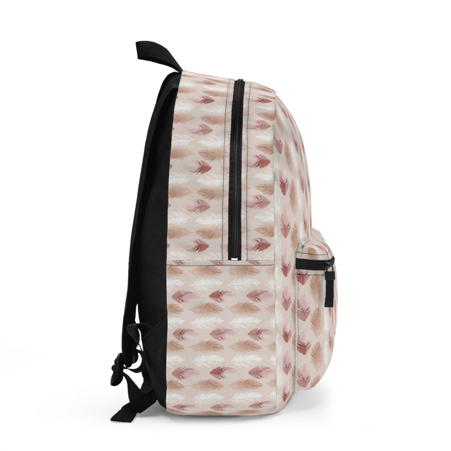 Backpack- Pink Boho Feathers