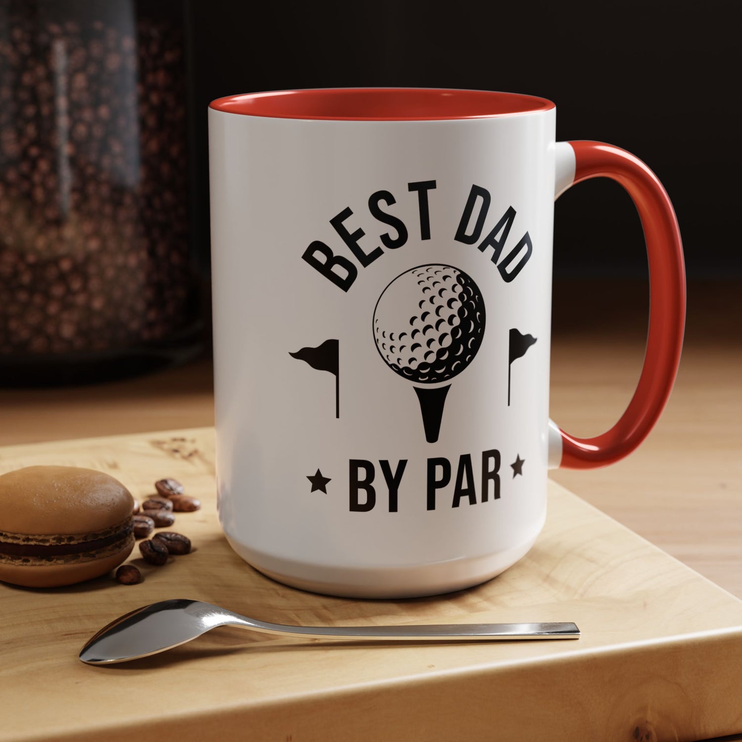 Dad Mug/Father's Day/Golfer/Gifts for him/Funny Mug/Accent Coffee Mug (11, 15oz) "Best Dad By Par"
