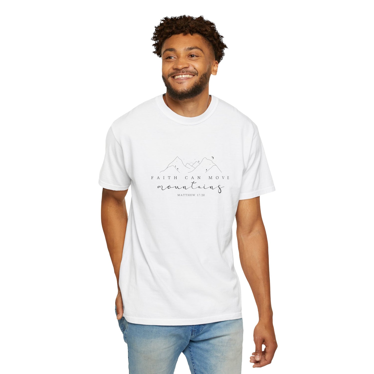 Mountain Faith Unisex T-Shirt, Comfortable Graphic Tee, Inspirational Shirt, Perfect Gift for Nature Lovers, Great for Outdoor Adventures