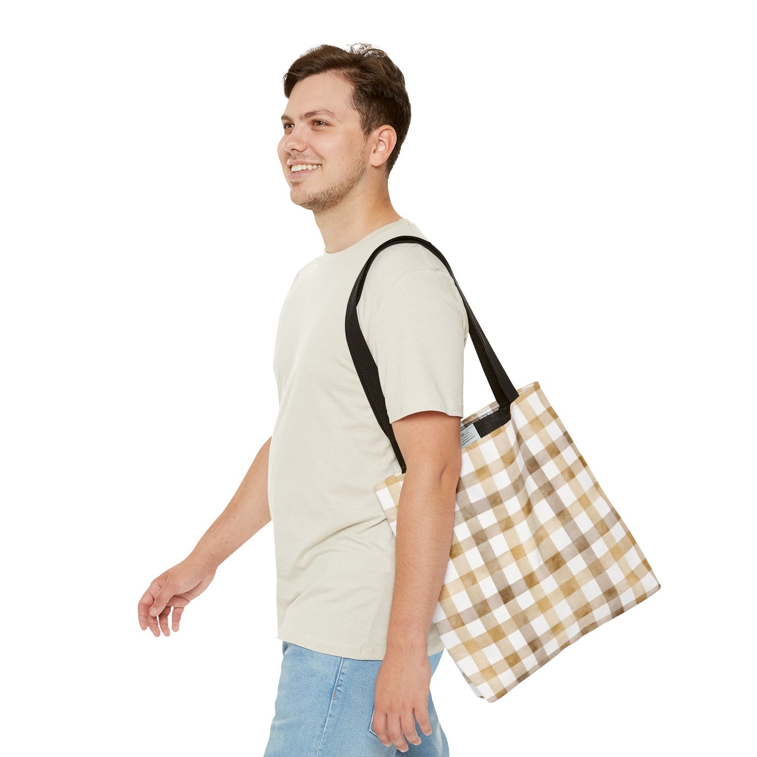 Chic Gingham Fall Tote Bag