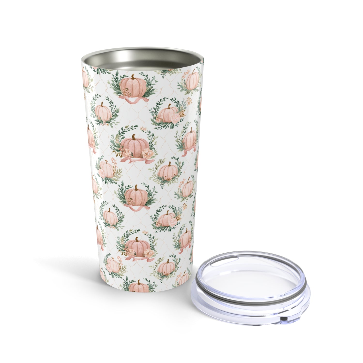 Pumpkin Floral Stainless Steel Tumbler 20oz