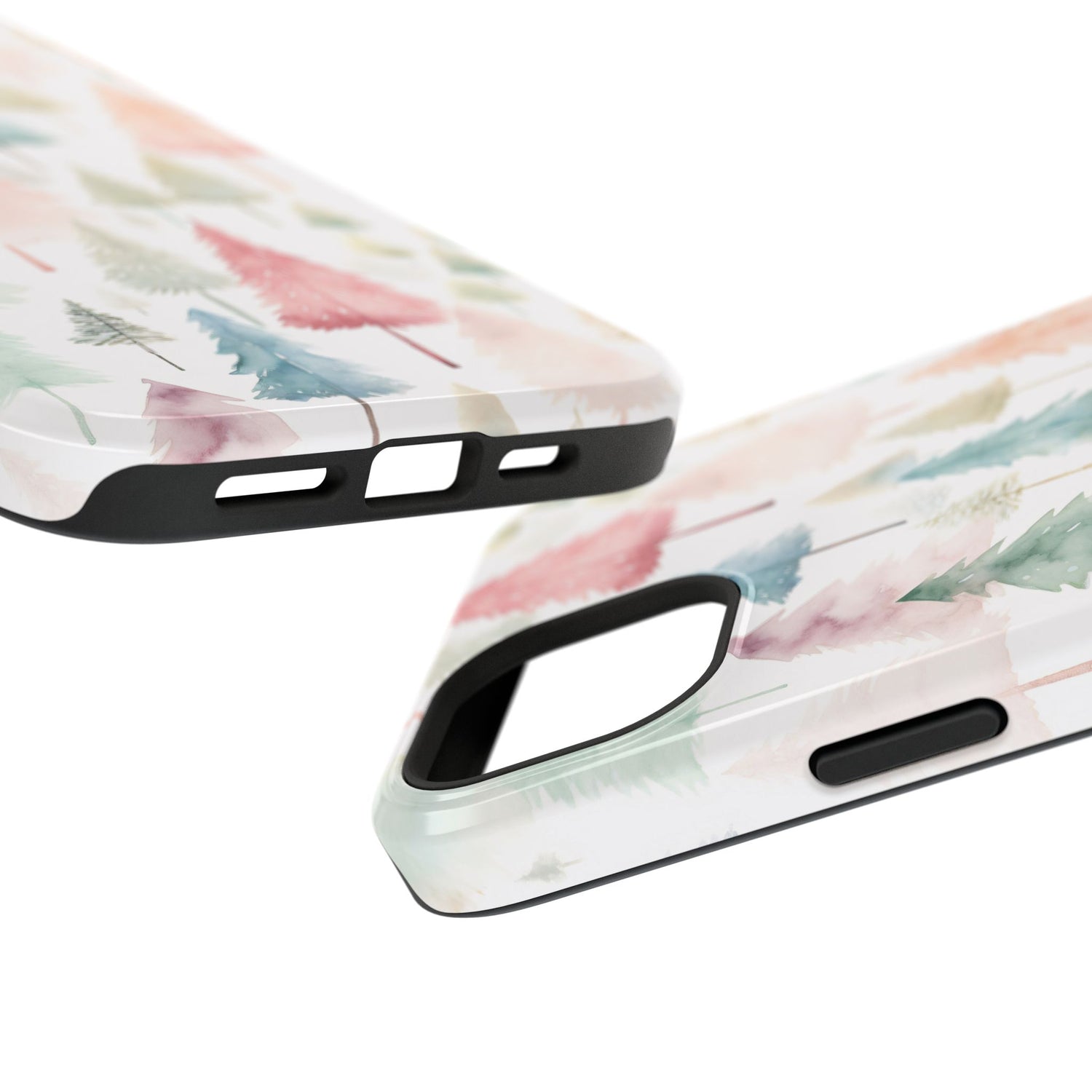 Watercolor Christmas Trees Impact-Resistant Phone Case, iPhone, Samsung