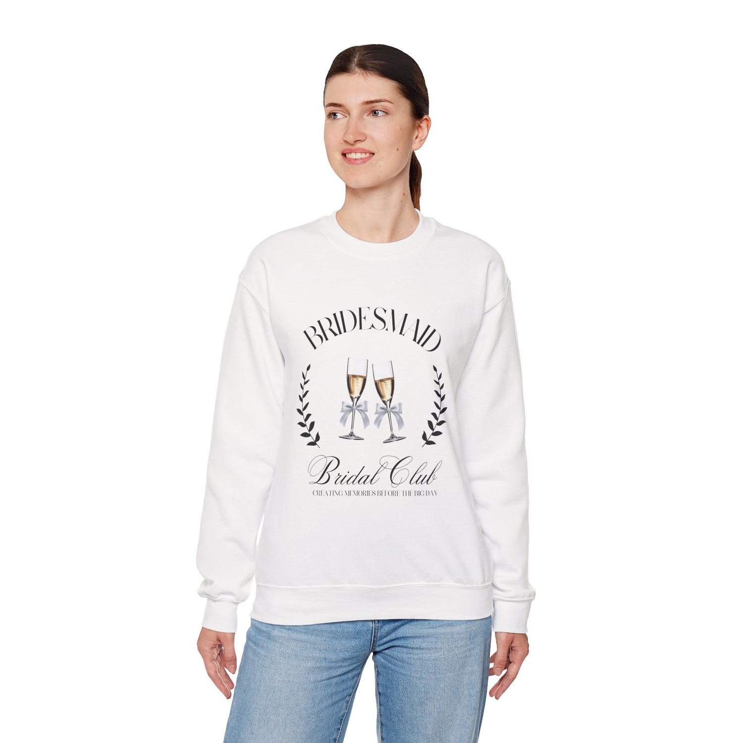 Bridesmaid Crewneck Sweatshirt, Bridal Party Gift, Wedding Sweatshirt, Bachelorette Party Apparel, Unisex Cozy Pullover