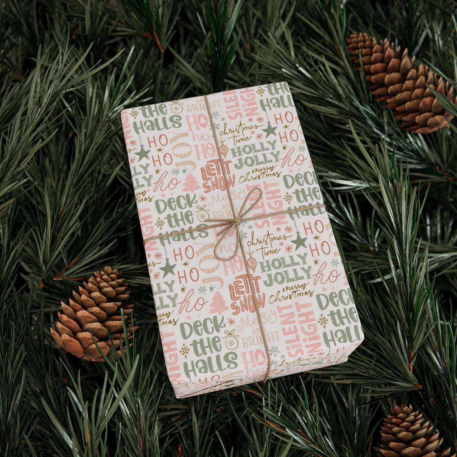 Premium Wrapping Paper - Christmas Phrases