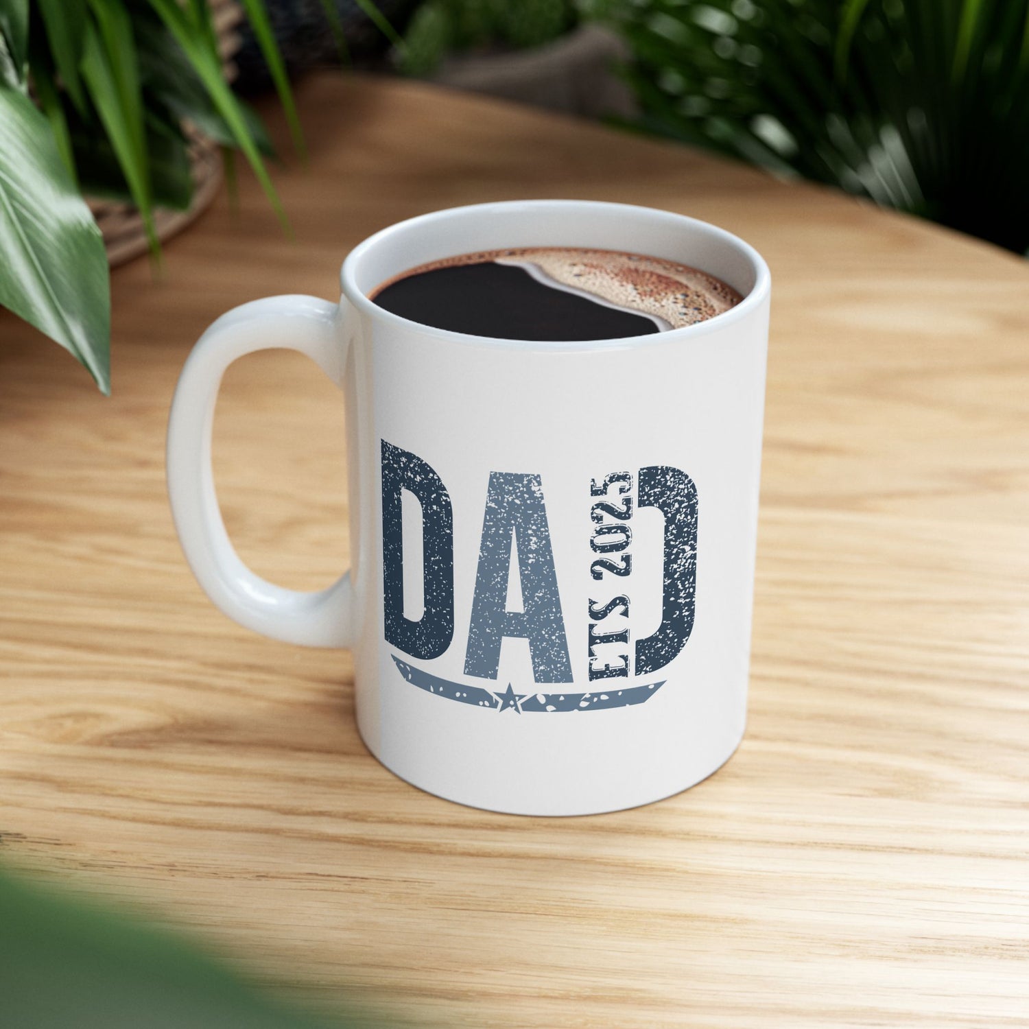 Dad Ceramic Mug, Coffee Cup Gift for Dad, Father's Day Present, Home Office Decor, Family Gift Idea
