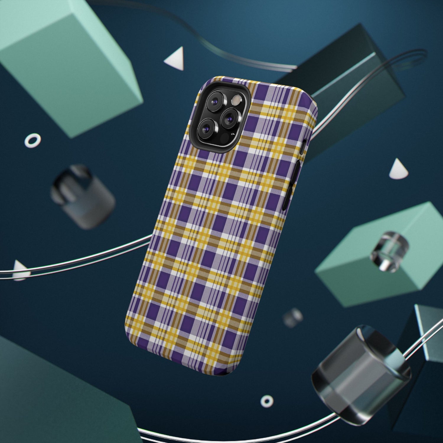 Impact-Resistant Phone Case- Louisiana Plaid
