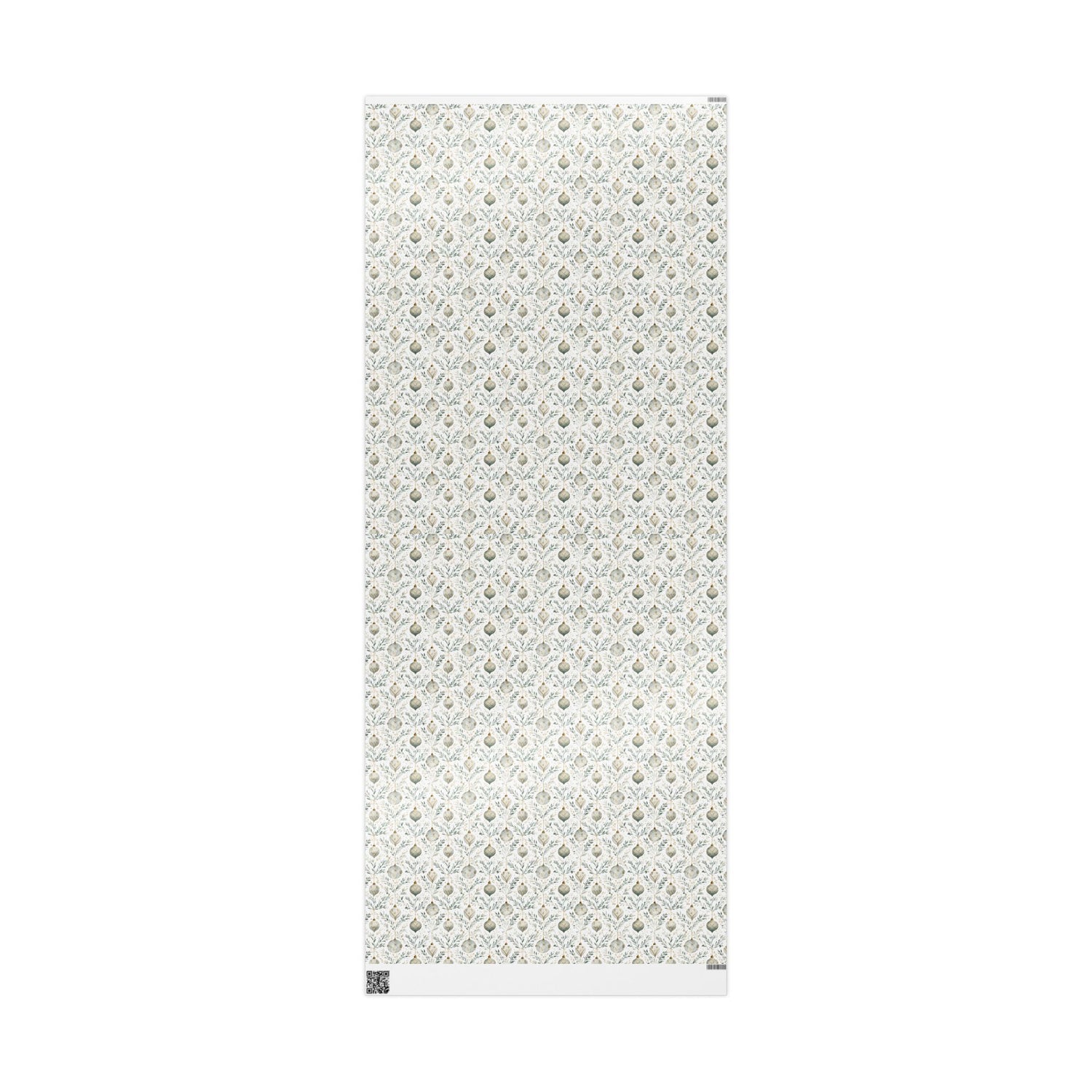 Premium Wrapping Paper – Green Gold Ornaments