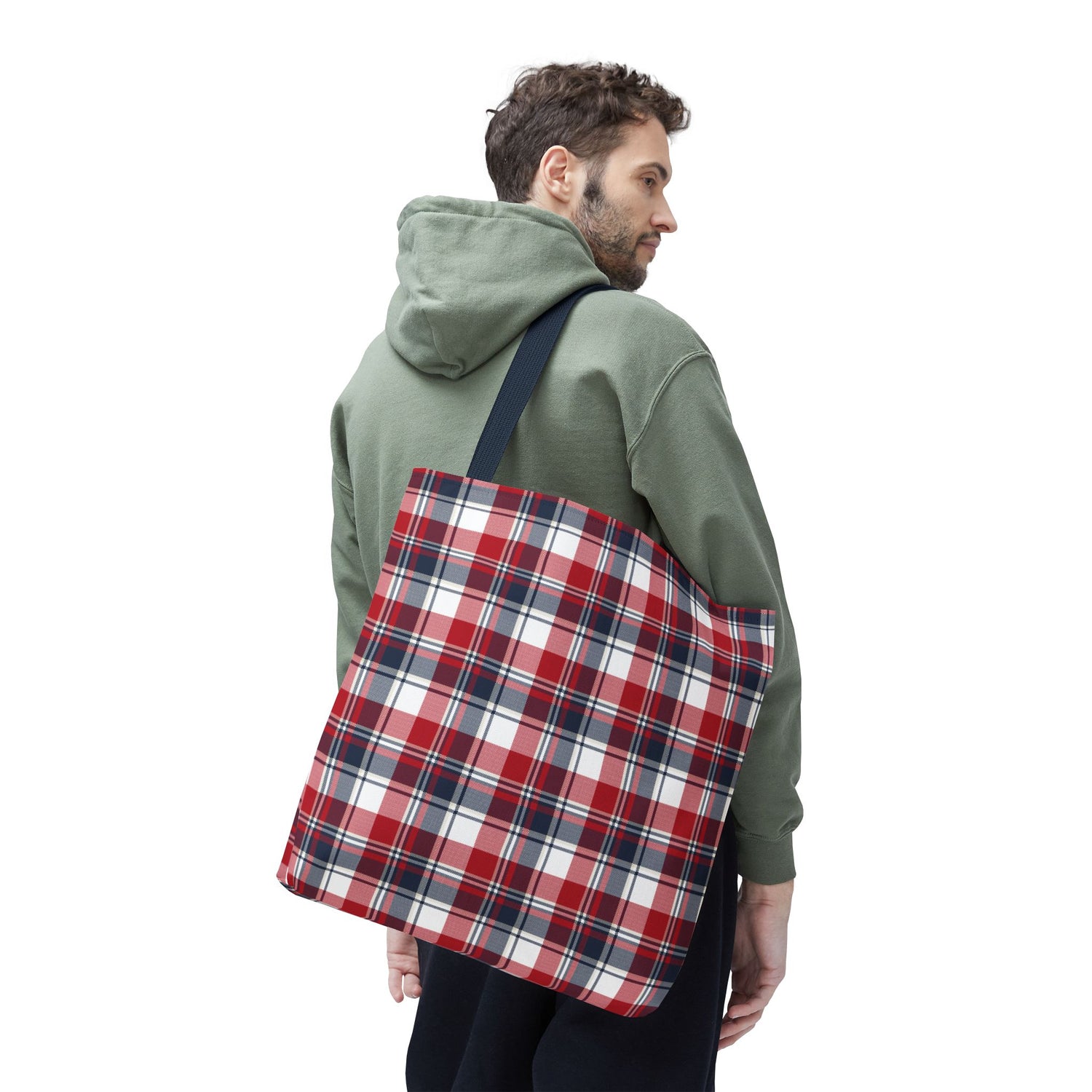 4th of July Plaid Tote Bag