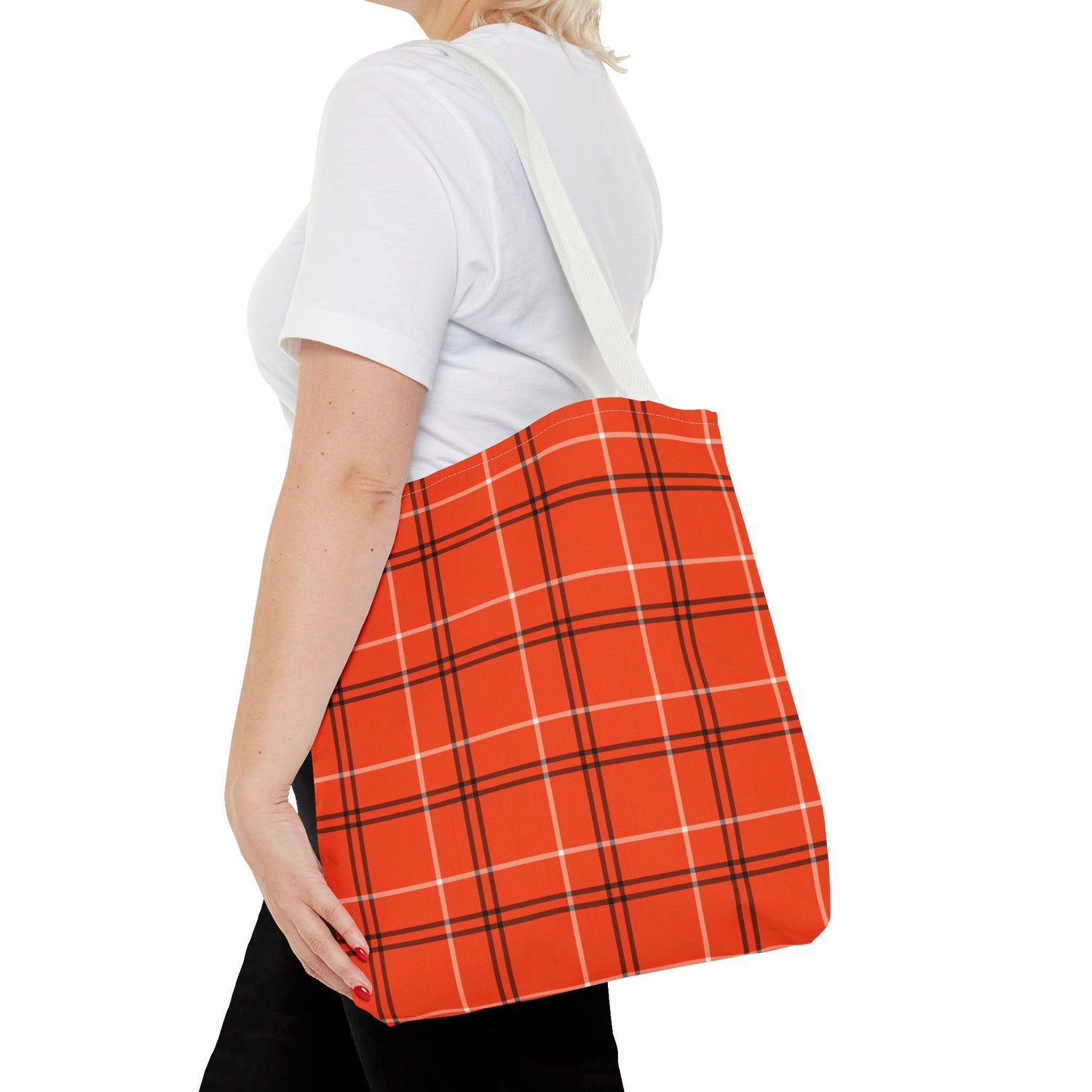 Tote Bag- Fall Orange Plaid
