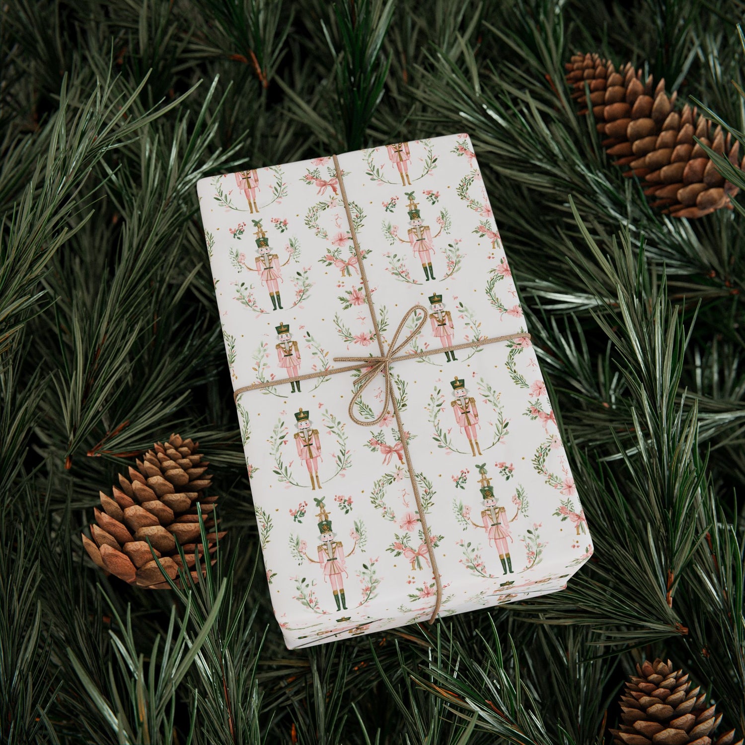 Premium Wrapping Paper- Floral Nutcracker