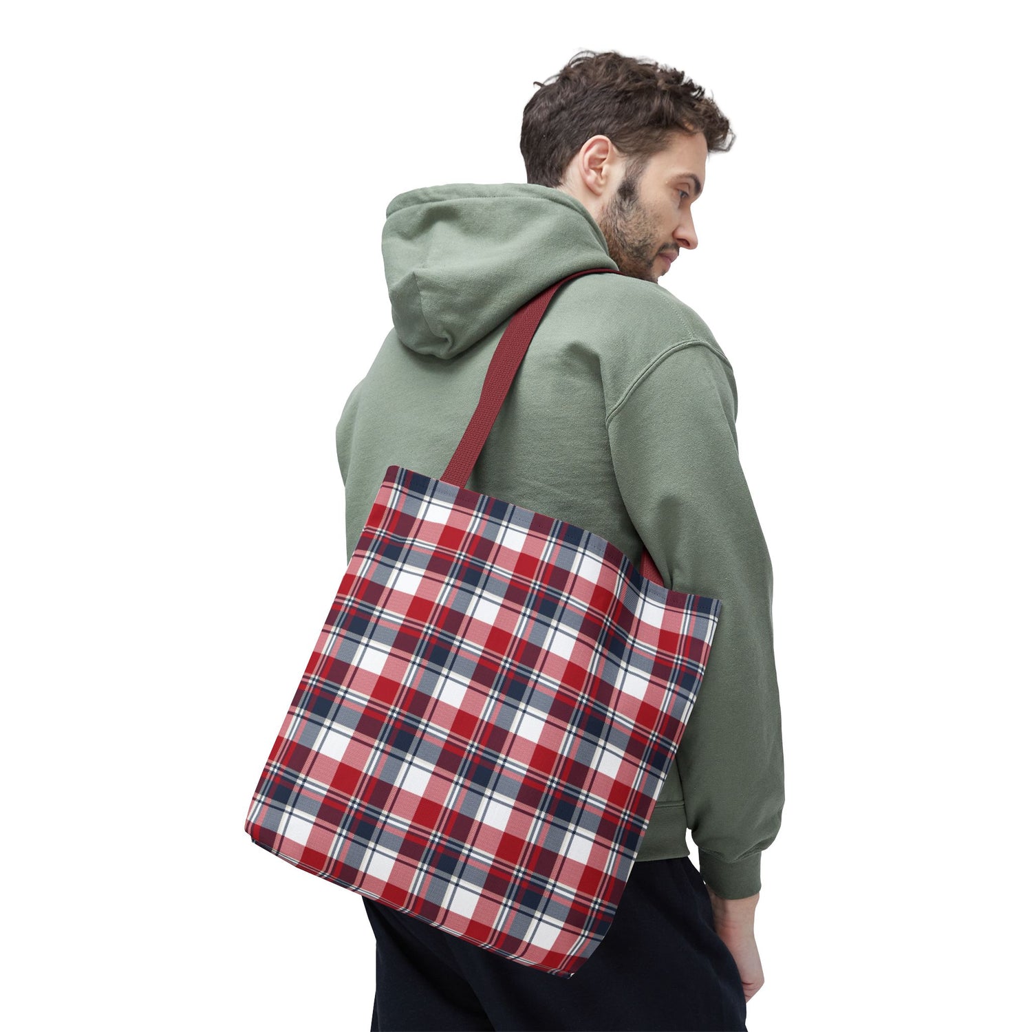 4th of July Plaid Tote Bag