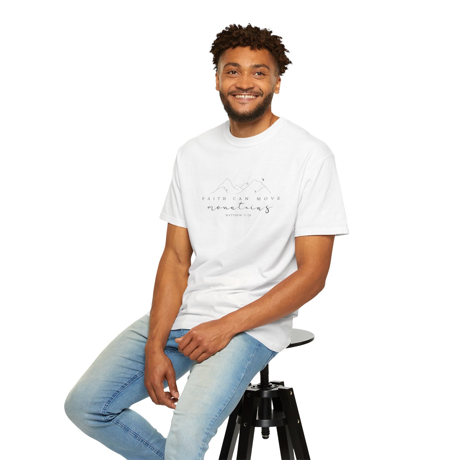 Mountain Faith Unisex T-Shirt, Comfortable Graphic Tee, Inspirational Shirt, Perfect Gift for Nature Lovers, Great for Outdoor Adventures