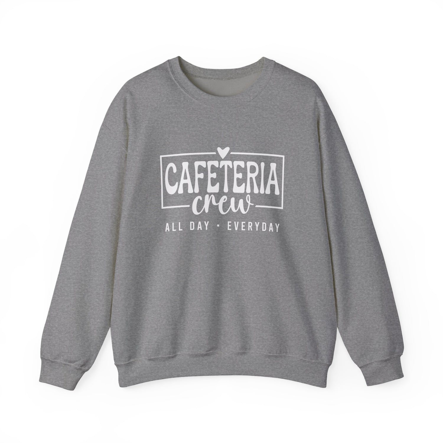 Cafeteria Crew Sweatshirt, Cozy Crewneck, Everyday Style, Gift for Foodies, Casual Wear, School Spirit Apparel