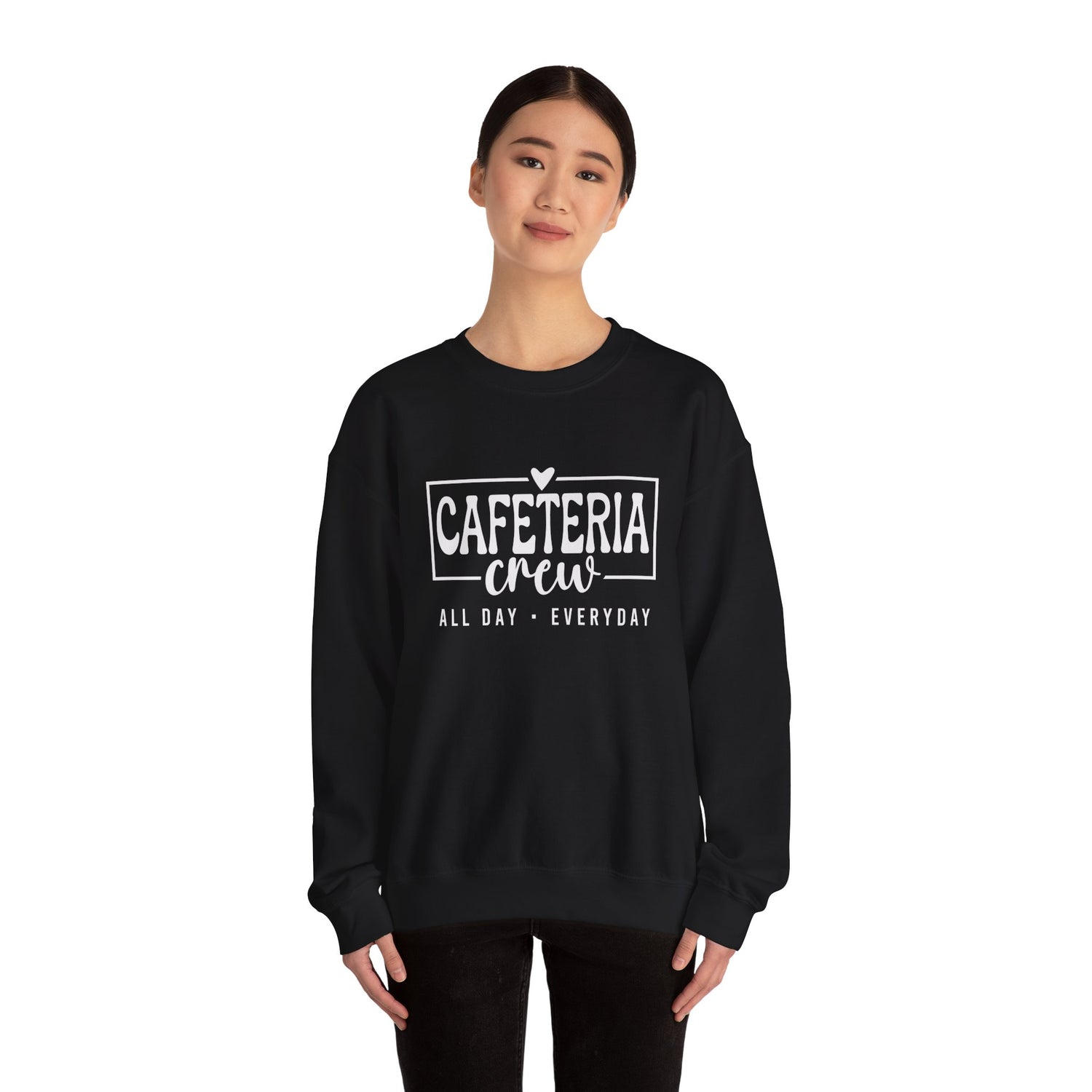 Cafeteria Crew Sweatshirt, Cozy Crewneck, Everyday Style, Gift for Foodies, Casual Wear, School Spirit Apparel
