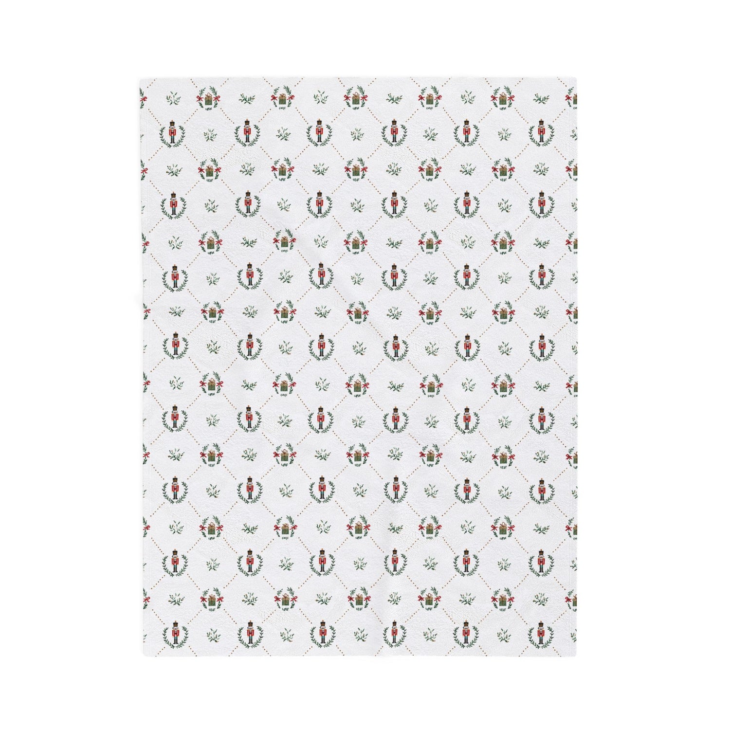 Festive Nutcracker Cozy Velveteen Plush Blanket
