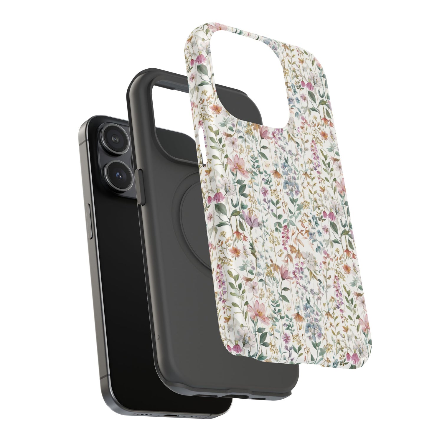 Floral Impact-Resistant Phone Case, iPhone, Samsung