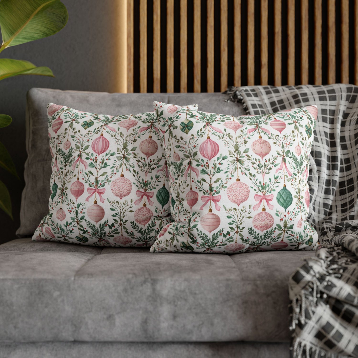 Christmas Ornament Throw Pillow Covers