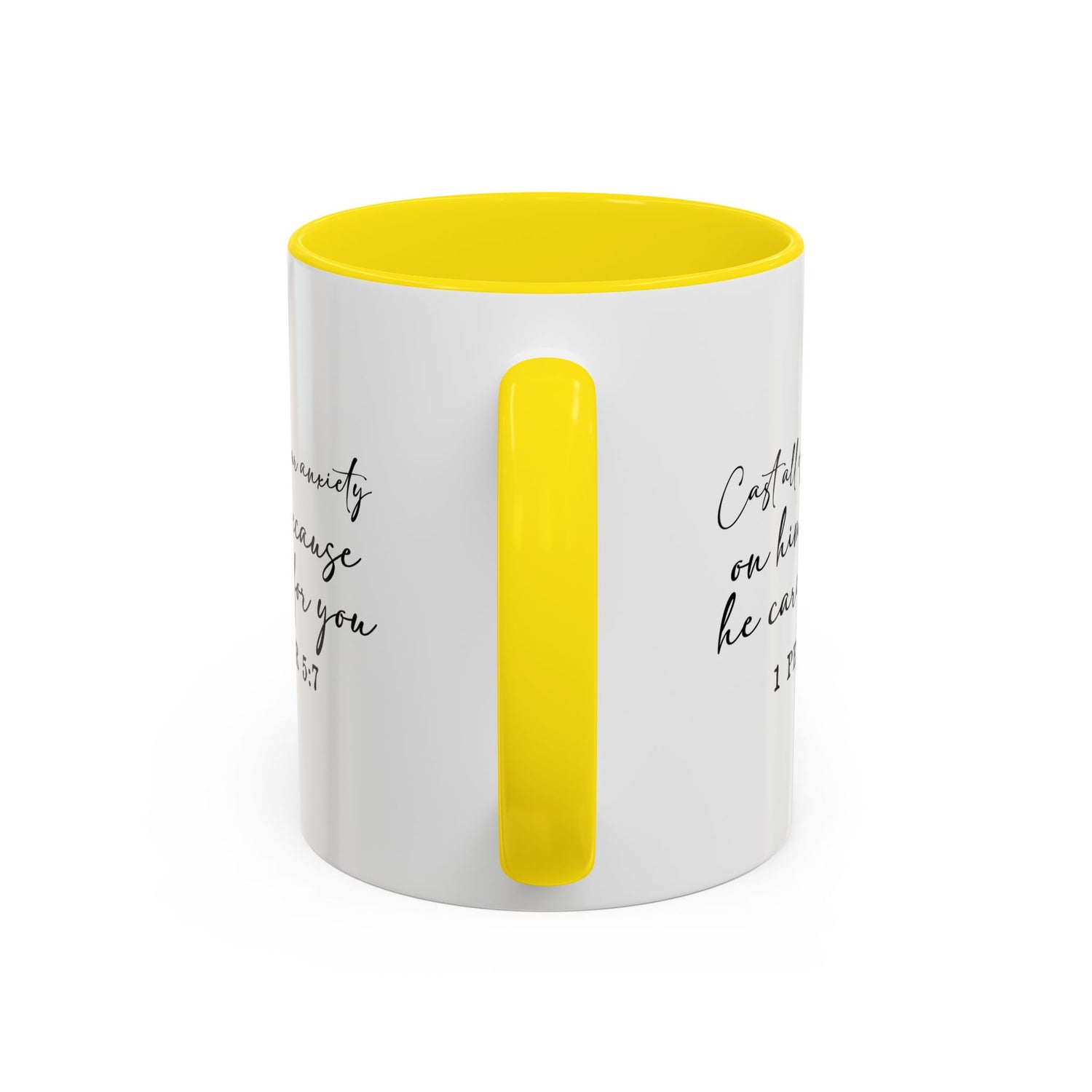 Coffee Mug: Scripture 1 Peter 5:7