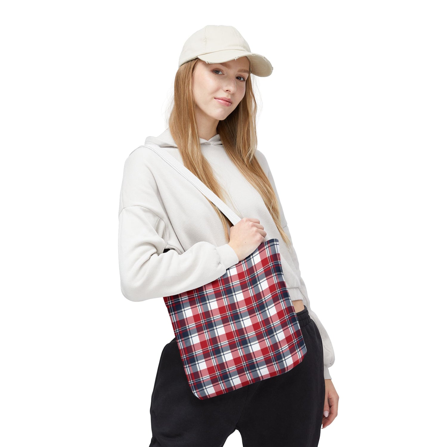 4th of July Plaid Tote Bag