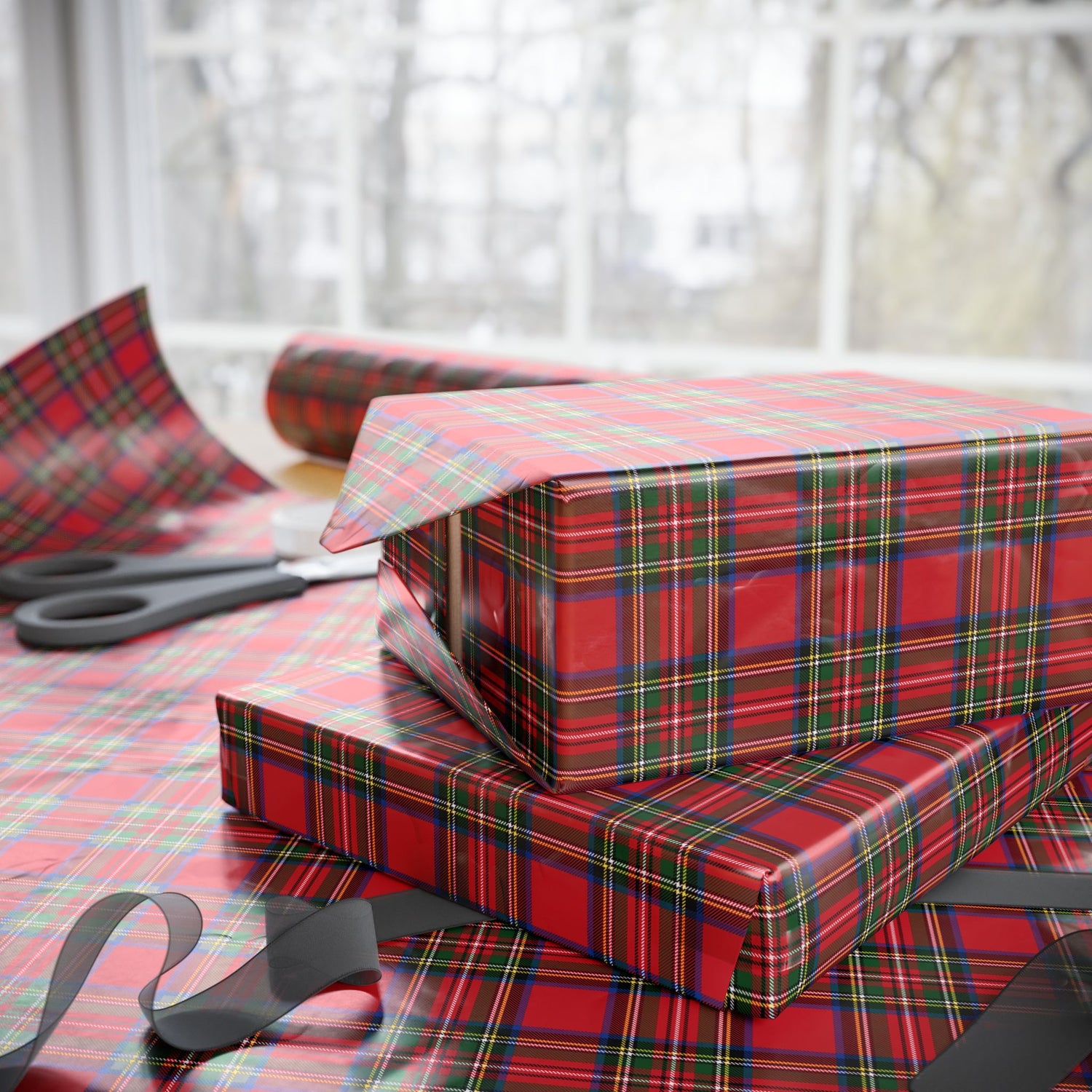 Premium Wrapping Paper - Vintage Plaid