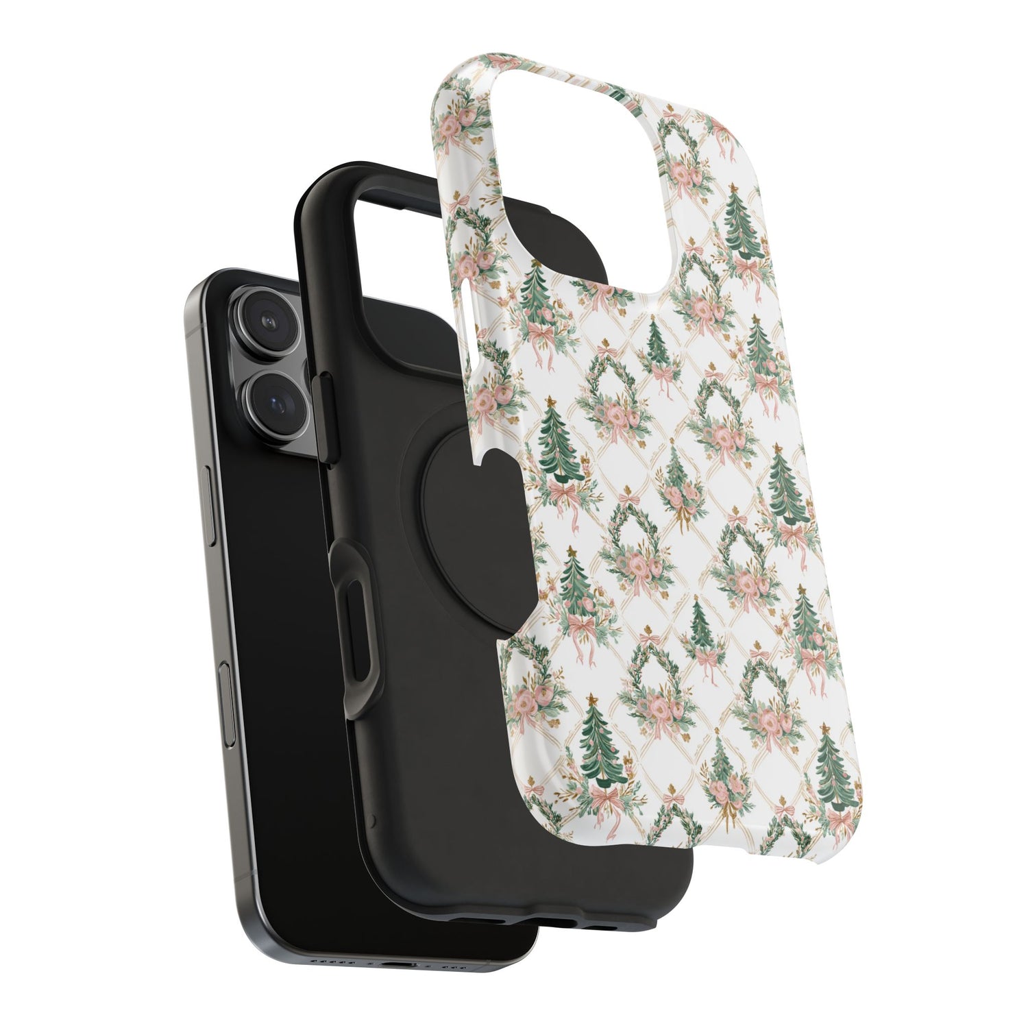 Impact-Resistant Phone Case - Festive Floral Design, Impact-Resistant, iPhone, Samsung