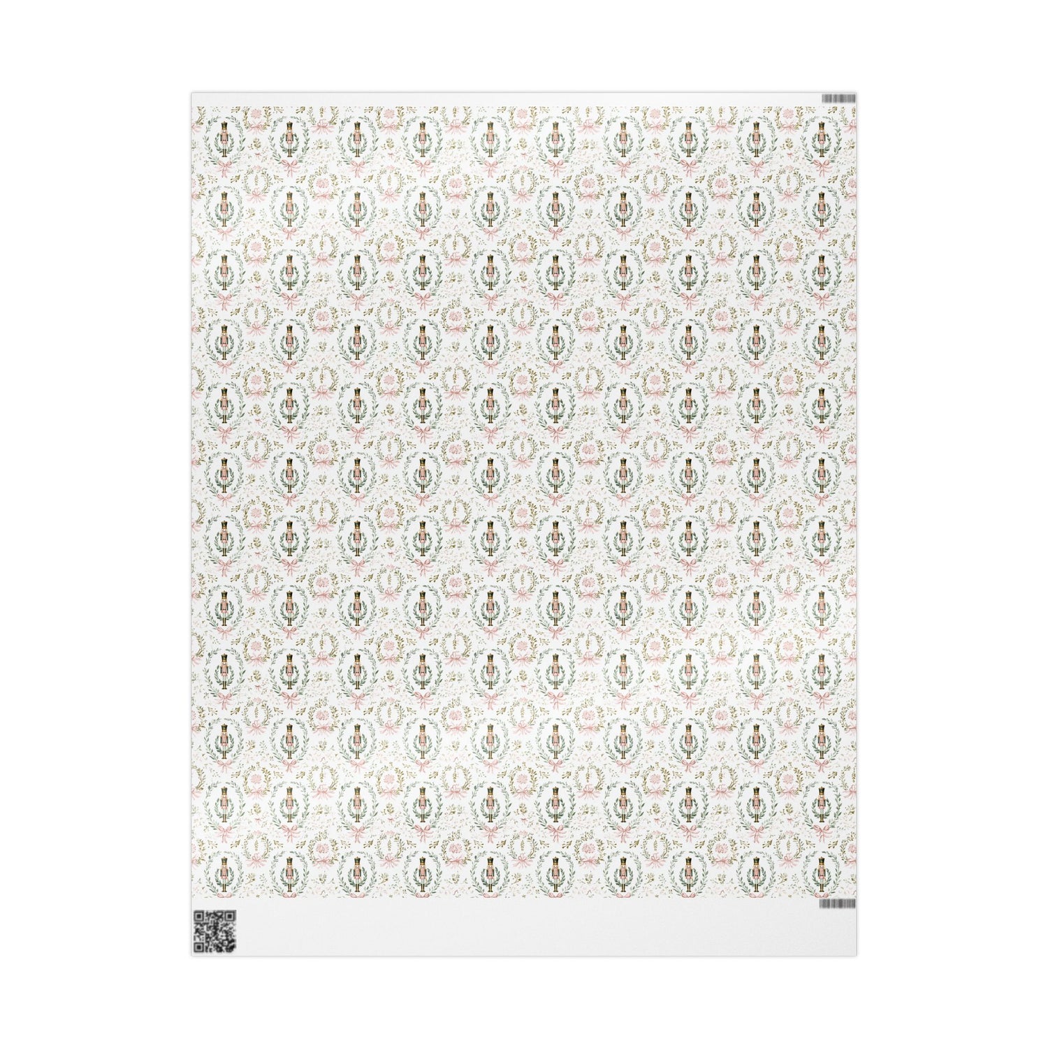 Premium Wrapping Paper - Elegant Floral Nutcracker