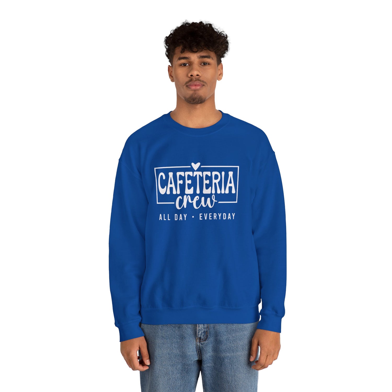 Cafeteria Crew Sweatshirt, Cozy Crewneck, Everyday Style, Gift for Foodies, Casual Wear, School Spirit Apparel