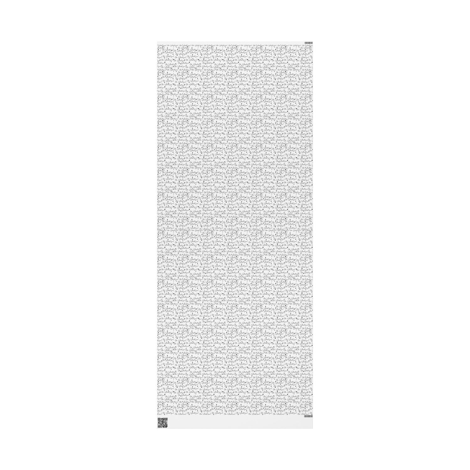 Premium Wrapping Paper - Elegant Calligraphy 'Oh What Fun'