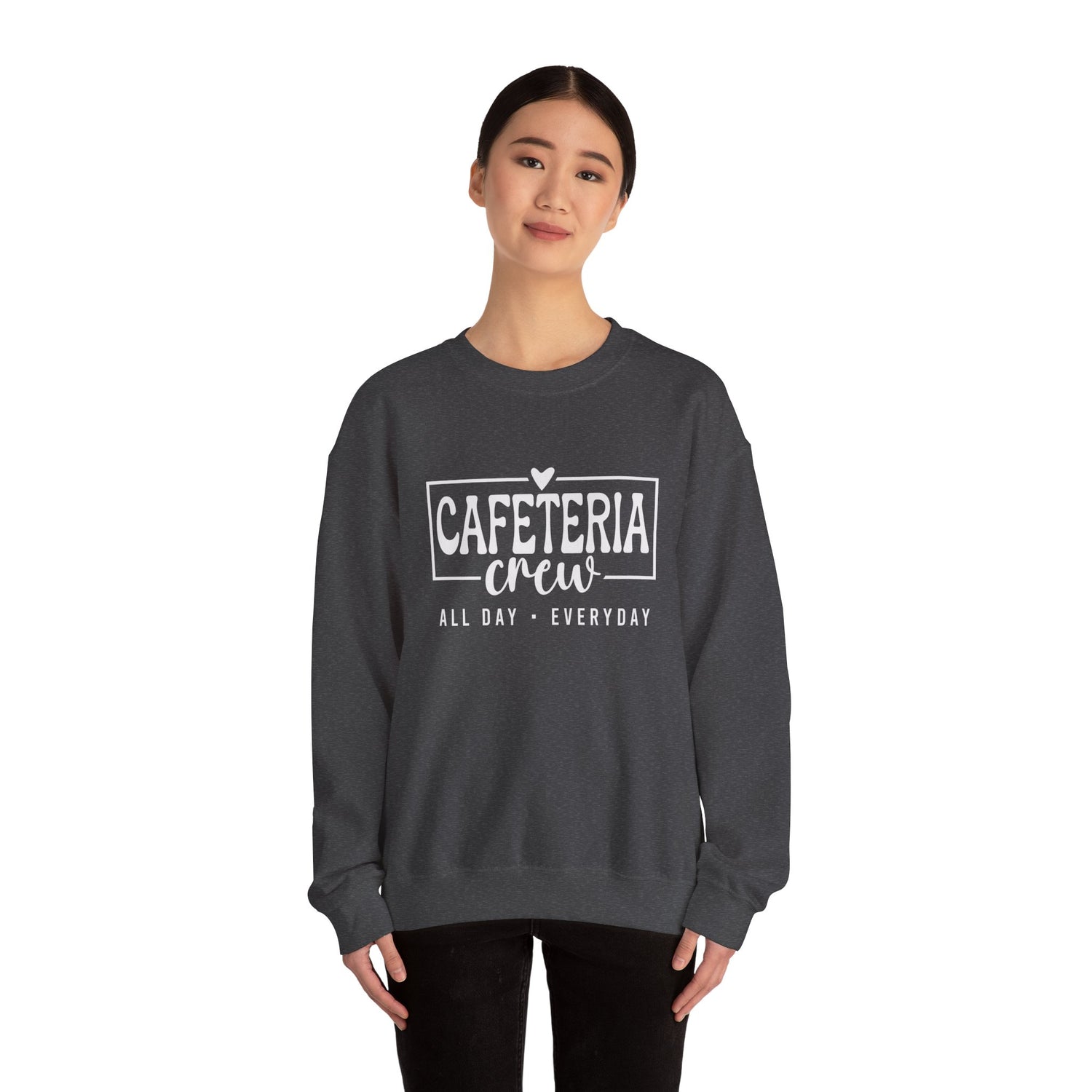 Cafeteria Crew Sweatshirt, Cozy Crewneck, Everyday Style, Gift for Foodies, Casual Wear, School Spirit Apparel