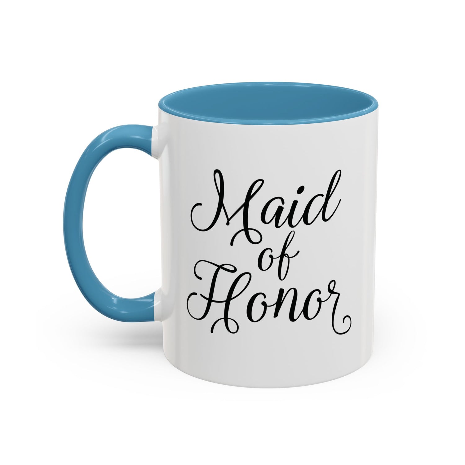 Maid of Honor Mug/Gift/Wedding Party Gift/Gifts for Her/Accent Coffee Mug (11, 15oz) "Maid of Honor"