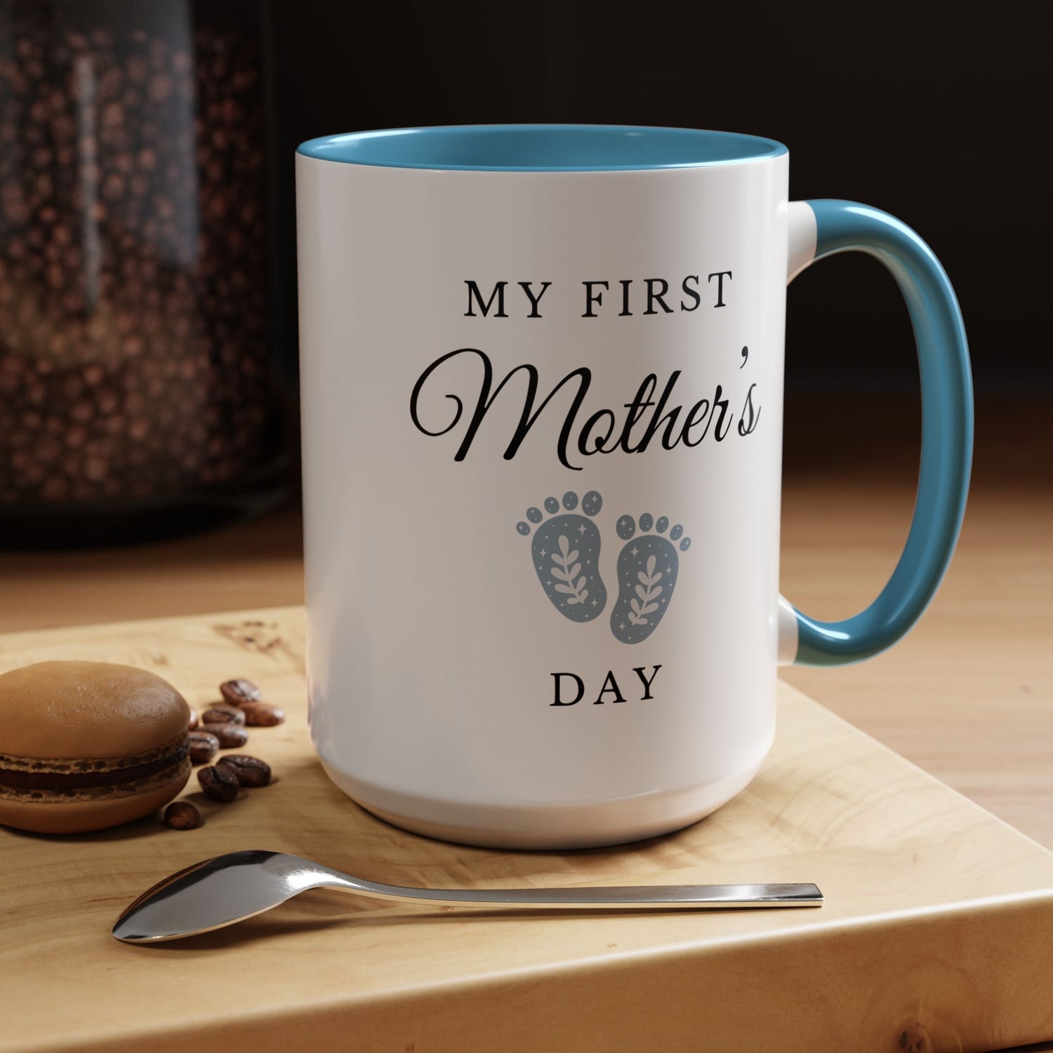 My First Mother's Day Blue Accent Coffee Mug (11, 15oz)