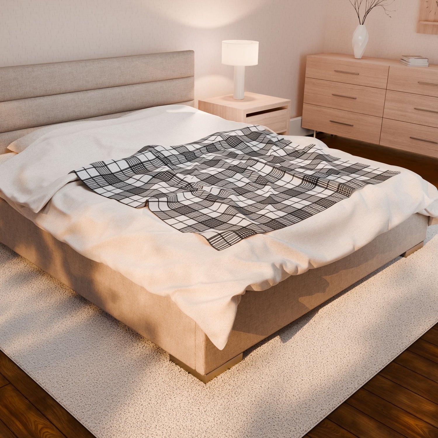 Cozy Velveteen Plush Blanket for Home Decor, Gift for Him/Her, Snuggle Blanket, Soft Throw, Winter Comfort, Whimsical Patterns