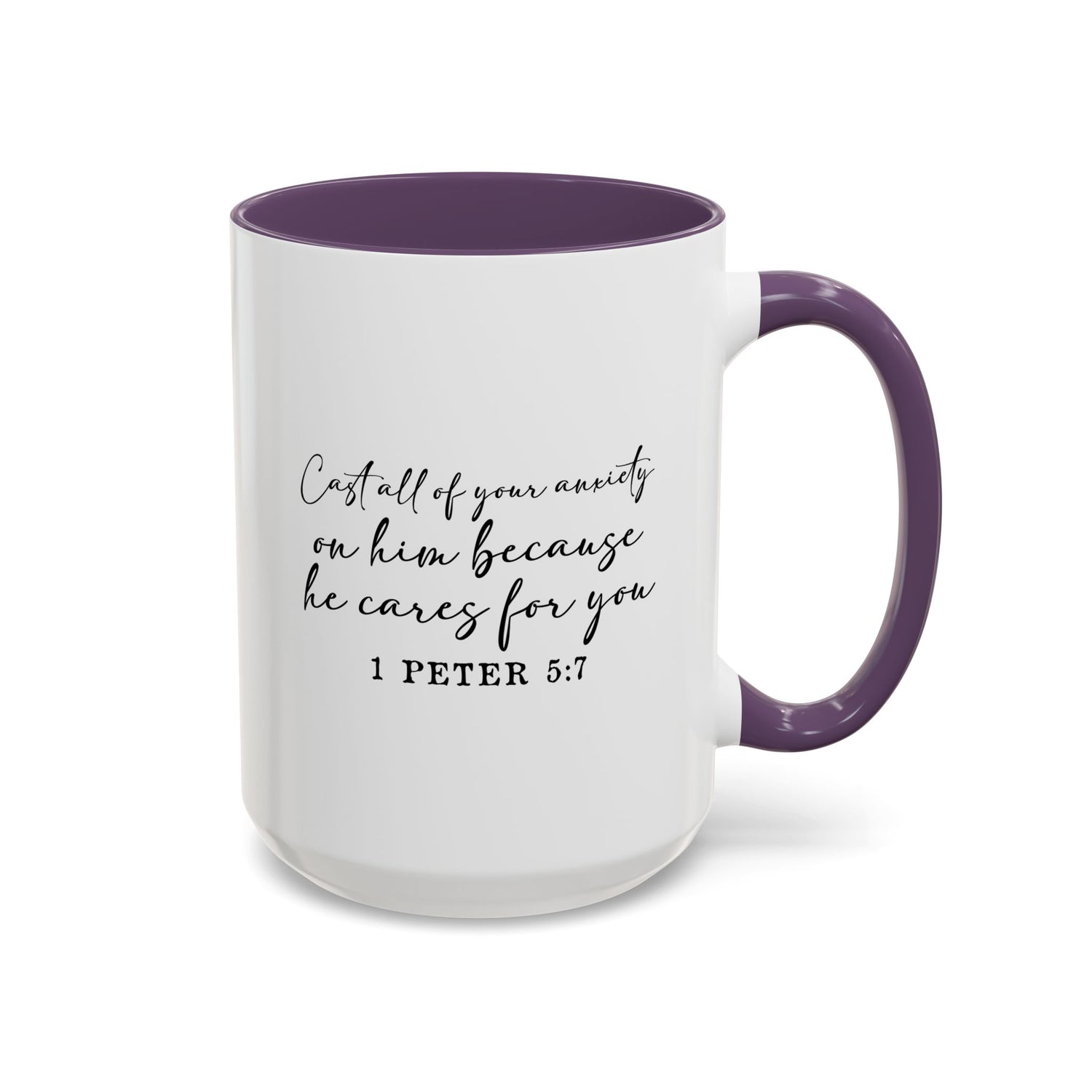 Coffee Mug: Scripture 1 Peter 5:7