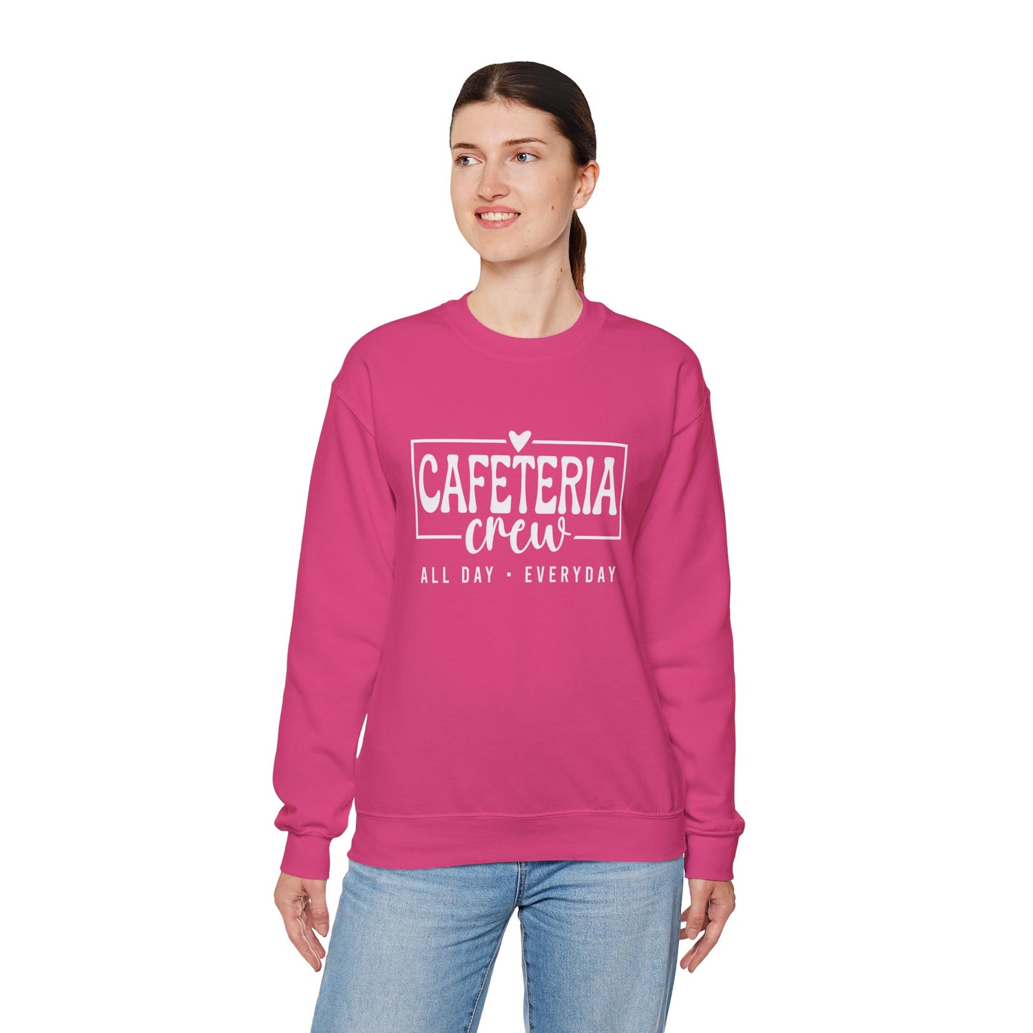 Cafeteria Crew Sweatshirt, Cozy Crewneck, Everyday Style, Gift for Foodies, Casual Wear, School Spirit Apparel