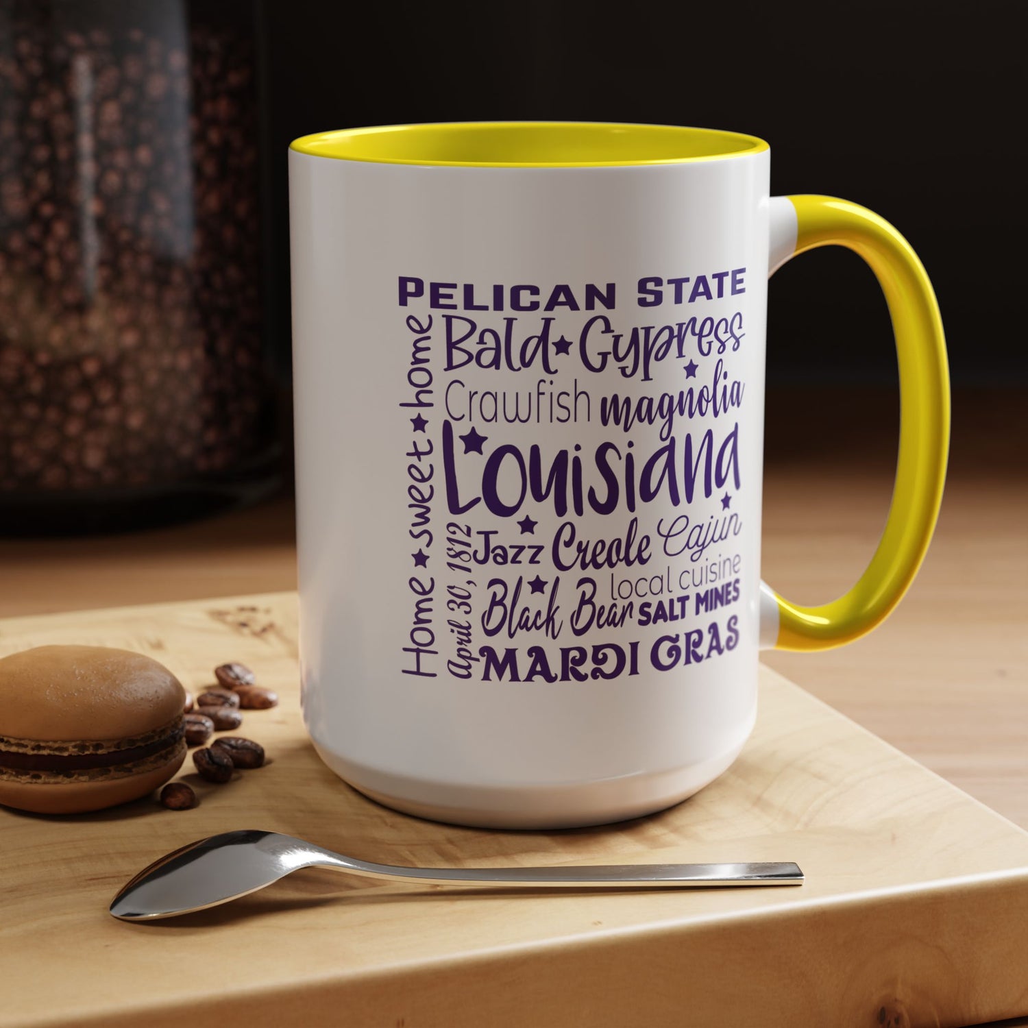 Louisiana Accent Coffee Mug - Perfect for Home & Kitchen, Gift for Mardi Gras, Inspirational Decor, Travel Souvenir, Unique Drinkware