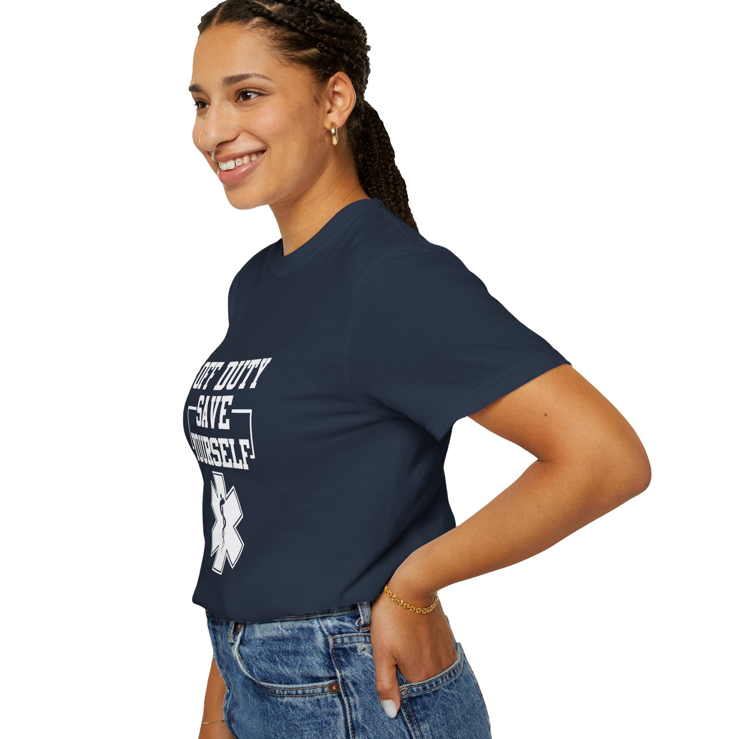 Unisex Off Duty T-Shirt, EMS Gift, First Responder Tee, Paramedic Humor Shirt, Casual Wear, Emergency Services Apparel