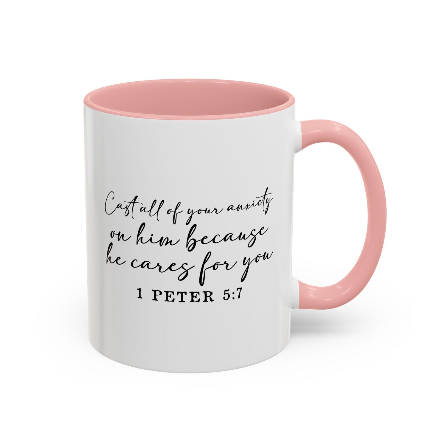 Coffee Mug: Scripture 1 Peter 5:7