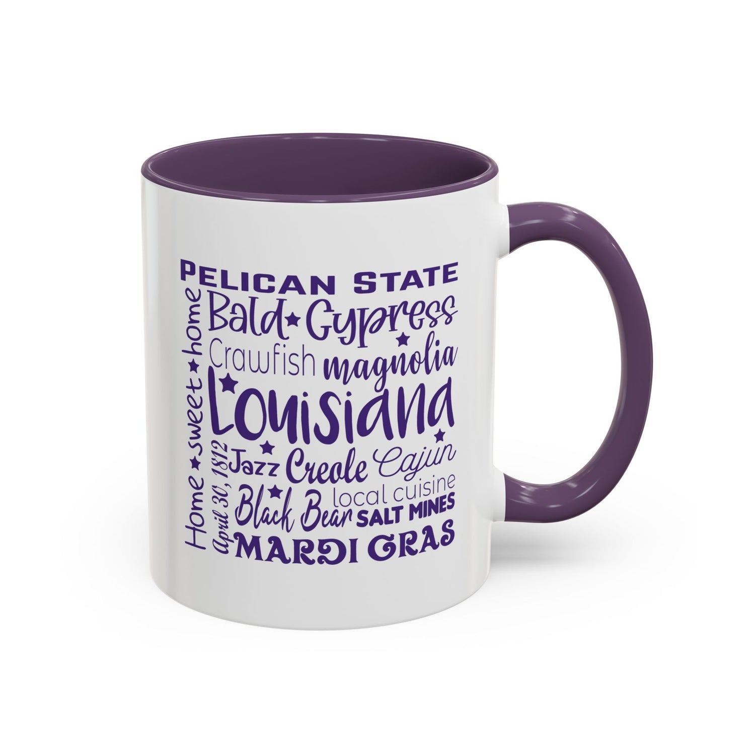 Louisiana Accent Coffee Mug - Perfect for Home & Kitchen, Gift for Mardi Gras, Inspirational Decor, Travel Souvenir, Unique Drinkware