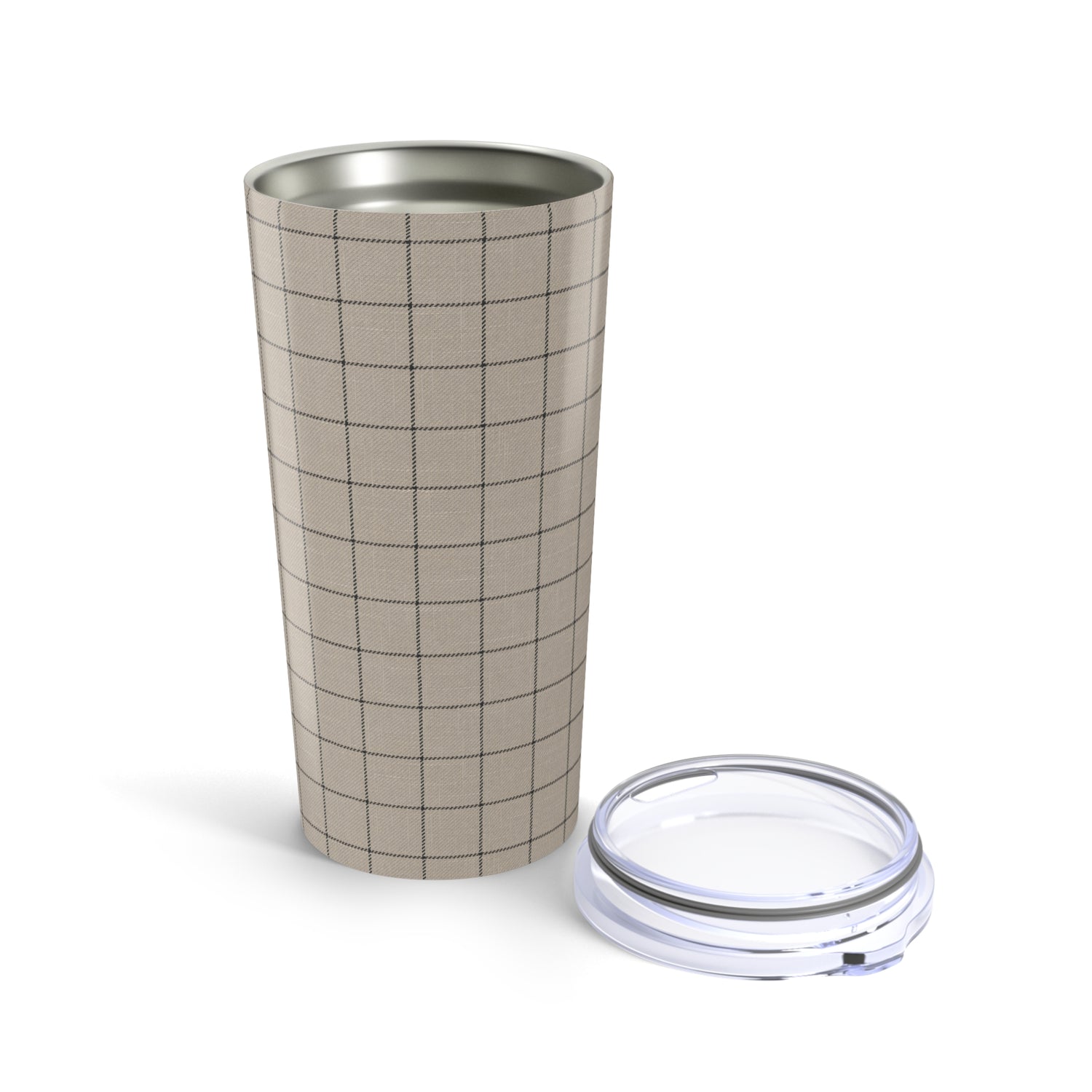 Stylish Grid Pattern Stainless Tumbler, 20oz